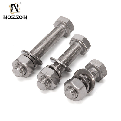 ZINC PLATED Stainless Steel Hexagon Bolts And Nuts DIN933 for Mechanical Applications m3 m4 m5 m6 m8 m10 m12 m14 m16 m20