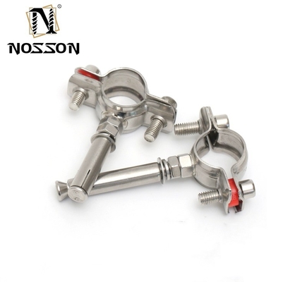 Fixed ANSI/ASME Standard Gas and Cable Pipeline Bracket Stainless Steel 201/304 Inner Thread Pipe Support Clamp with Nut