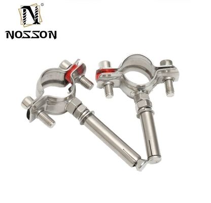 Fixed ANSI/ASME Standard Gas and Cable Pipeline Bracket Stainless Steel 201/304 Inner Thread Pipe Support Clamp with Nut