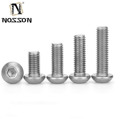 ANSI Standard 304 Stainless Steel 1 Inch Button Head Socket Cap Bolts Screws for INCH Measurement System Allen Hex Drive