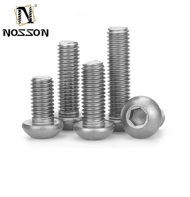 ANSI Standard 304 Stainless Steel 1 Inch Button Head Socket Cap Bolts Screws for INCH Measurement System Allen Hex Drive