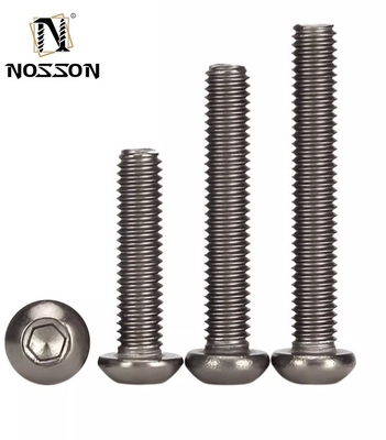 ANSI Standard 304 Stainless Steel 1 Inch Button Head Socket Cap Bolts Screws for INCH Measurement System Allen Hex Drive