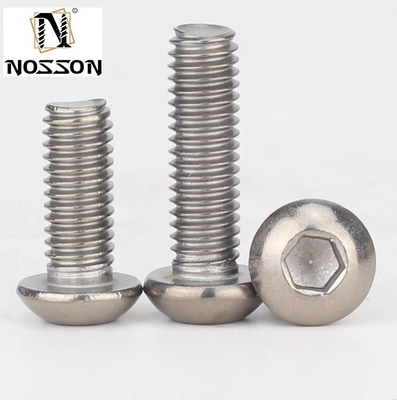 ANSI Standard 304 Stainless Steel 1 Inch Button Head Socket Cap Bolts Screws for INCH Measurement System Allen Hex Drive