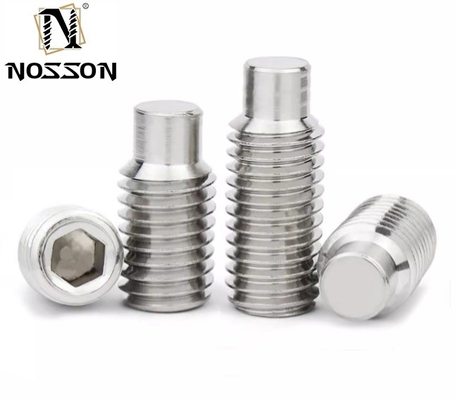 Brass Pan Head M1.6 M2 M2.5 M3 M4 M5 M6 M8 M10 M12 304 Stainless Steel Metric Thread Slotted Cone Point Set Screws Bolt Fastener