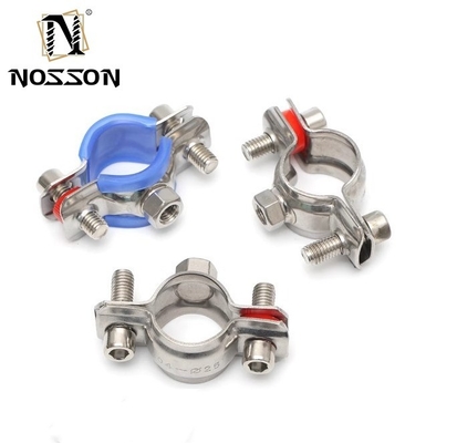 Stainless Steel Customized Support Quick Fist Rubber Lined Pipe Clamps for Standard Pipe Insulation 16-300mm