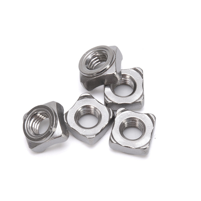 Stainless Steel 304 Square Weld Nuts for M3-M12 Threads in Retail Industry Applications