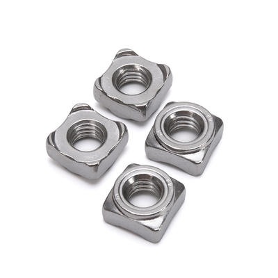 Metric M6 Carbon Steel ANSI/ASME Standard DIN928 Square Weld Nut for Spot Welding Customized Plain Finish Customized