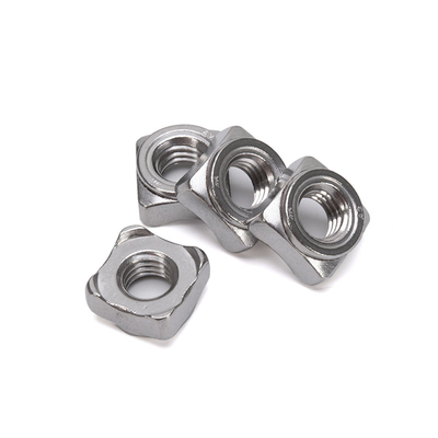 Metric M6 Carbon Steel ANSI/ASME Standard DIN928 Square Weld Nut for Spot Welding Customized Plain Finish Customized