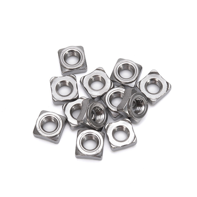 Metric M6 Carbon Steel ANSI/ASME Standard DIN928 Square Weld Nut for Spot Welding Customized Plain Finish Customized