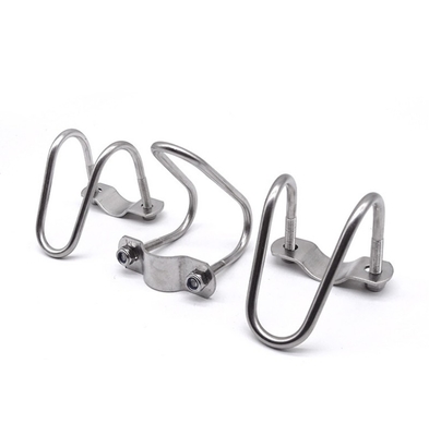 Stainless Steel 304 316 Double U-Shaped Pipe Clamp for M3 M4 M5 M6 M8 M10 M12 M16 M20 Pipes JIS Standard Plain Finish