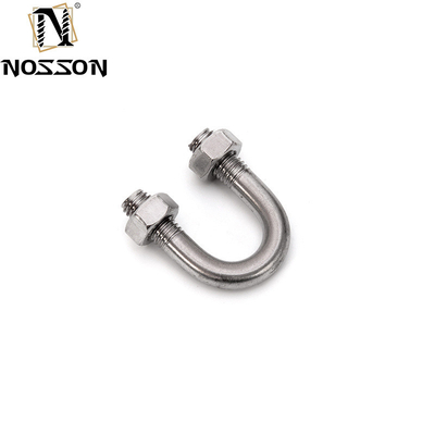 SS304 316 Pipe Clamp Square Bending Nut Washer for Truck Boat U Bolts M6 M8 M10 DIN3570 All Sizes Plain Stainless Steel Length 32mm