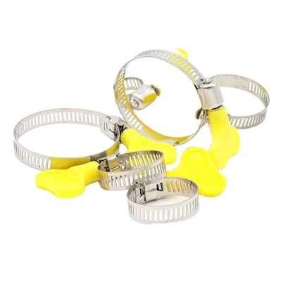 Fastening Circular AirWater Pipe with Plastic Handle Stainless Steel 201/304/316 Customized Support OEM Hose Clamp
