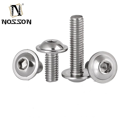 ZINC Finish Customized Direct Supply Steel Flange Button Head Socket Screw M3 M4 M5 M6 Cross Hex Socket Flanged Washer Head Screws