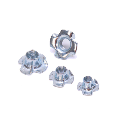 Imperial Inch Stainless Steel Din1624 M4 Tee Nut with Black Oxide Finish and Four Prong Claw M4