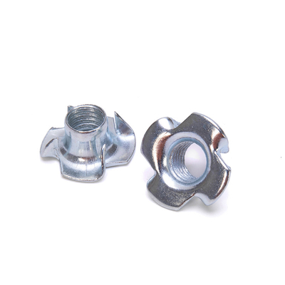 Imperial Inch Stainless Steel Din1624 M4 Tee Nut with Black Oxide Finish and Four Prong Claw M4