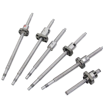 Polishing High Precision Left Hand Thread Ball Screw With Flange Single Ball Nut For CNC Linear Guide Module Chrome Plated