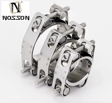 Heavy Duty Clamp Metric GB Standard T-Bolt Hose Clamp Adjustable Single Stainless Steel 304 for Mining Measurement System