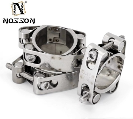 Heavy Duty Clamp Metric GB Standard T-Bolt Hose Clamp Adjustable Single Stainless Steel 304 for Mining Measurement System