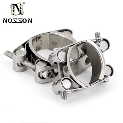 Heavy Duty Clamp Metric GB Standard T-Bolt Hose Clamp Adjustable Single Stainless Steel 304 for Mining Measurement System