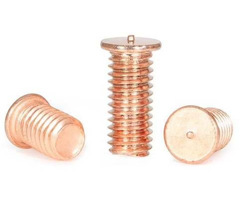 Brass Stainless Steel Copper Plated CD Flanged Fully Threaded Capacity Discharge Spot Welding Studs Screw for Industrial