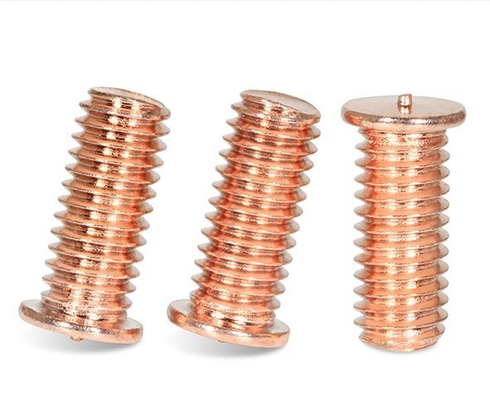 Brass Stainless Steel Copper Plated CD Flanged Fully Threaded Capacity Discharge Spot Welding Studs Screw for Industrial
