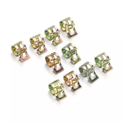 Instock ZINC Vacuum Spring Fuel Oil Water Cpu Hose Clip Pipe Tube For Band Clamp Metal Fastener Spring Clips Fuel Clamp Hoops Air Tube