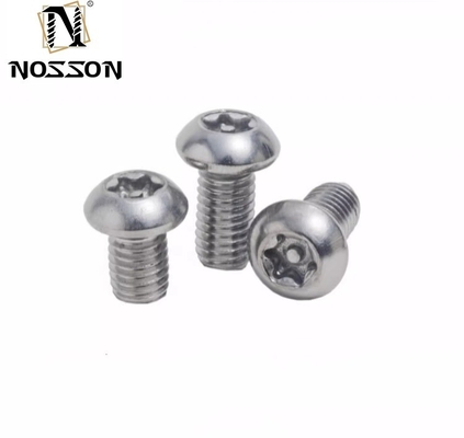 Metric Stainless Steel Torx Pan Head Security Screw With Pin for M1.6-M20 in JIS Standard Silver Plated Measurement System