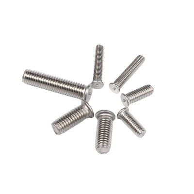 Silver Stainless Steel One Point Stud Weld Bolt DIN34817 with ZINC Finish Resistant to Extreme Conditions and Polishing