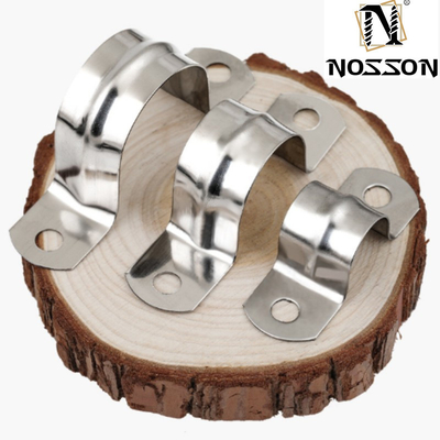 Stainless Steel 16mm Two Hole Cable Saddle Pipe Clamp with Plain Surface and Customized ODM Assistance