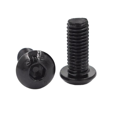 Metric Black Alloy Steel Button Head Hex Drive Screws ISO7380 and Metric Measurement System for Heavy-Duty Applications