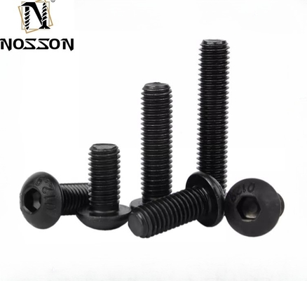 Metric Black Alloy Steel Button Head Hex Drive Screws ISO7380 and Metric Measurement System for Heavy-Duty Applications
