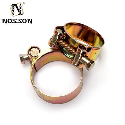 Galvanized Steel Germany Type Zebra Hose Clamps with T Bolt Metric Measurement System and Customized Support