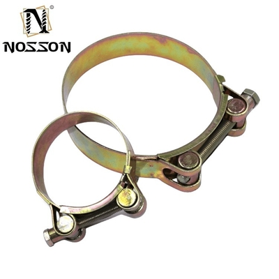 Customized Support ZINC Finish CJan High Pressure SS304/SS316 Hose Clamp with Strong Clamp and Single Pin Bolts Metric Measurement System