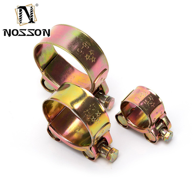 ZINC Coated Galvanized Steel Pipe Clamp Stainless Steel Collar Rubber Loaded Coated Hose Clamps for High Strength Tube