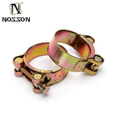 ZINC Coated Galvanized Steel Pipe Clamp Stainless Steel Collar Rubber Loaded Coated Hose Clamps for High Strength Tube