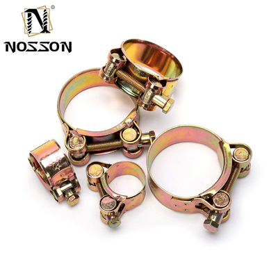 ZINC Coated Galvanized Steel Pipe Clamp Stainless Steel Collar Rubber Loaded Coated Hose Clamps for High Strength Tube