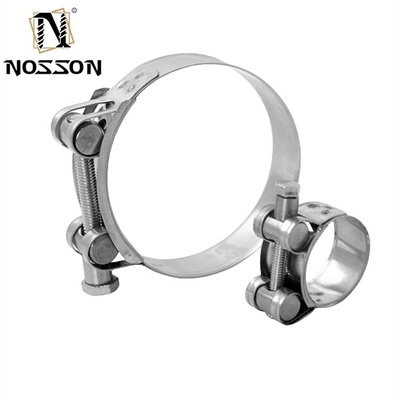 Secure Your Pipes with Plain Surface Stainless Steel Double T Bolt Clamp Heavy Duty Clamp and Customized OEM Support