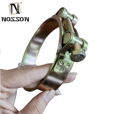 Secure Your Pipes with Plain Surface Stainless Steel Double T Bolt Clamp Heavy Duty Clamp and Customized OEM Support