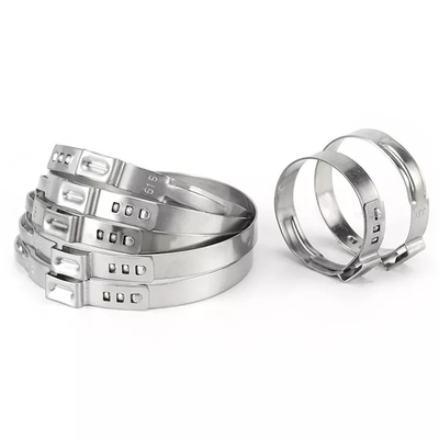Metric Measurement System Single Ear Stepless Hose Clamp for Pex Plumbing Fittings ZINC Finish JIS Standard
