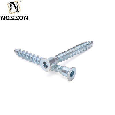 Yellow/White Zinc Plated M7X50 Furniture Screw for Wooden Furniture Euro Grade 4.8/8.8/10.9/12.9 Drilling Tapping Screw