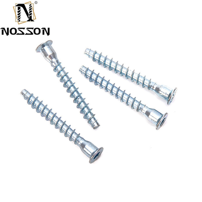 Yellow/White Zinc Plated M7X50 Furniture Screw for Wooden Furniture Euro Grade 4.8/8.8/10.9/12.9 Drilling Tapping Screw
