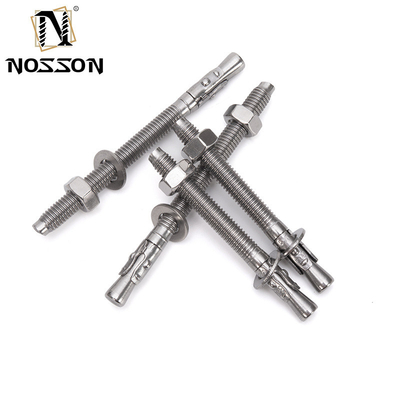 DIN Standard Silver Carbon Steel Stainless Steel 304 316 Wedge Anchor Expansion Anchor Bolt Dyna Bolt SS304 for Versatile