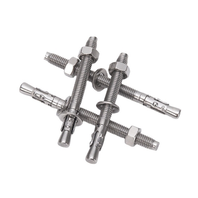 Corrosion-Resistant DIN Standard Silver Steel Wedge Anchor Hot Dip Galvanized Expansion Anchor Bolts M6 M8 M10 M12 M16