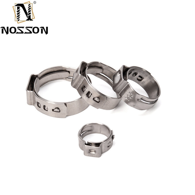 JIS Standard SS304 Fittings American Type Single Ear Hose Pipe Clamps for Mining Metric Measurement System