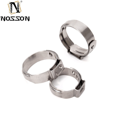 JIS Standard SS304 Fittings American Type Single Ear Hose Pipe Clamps for Mining Metric Measurement System