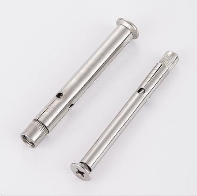 DIN Standard 304 Stainless Steel Countersunk Head Hex Socket Expansion Bolt Sleeve Anchors for Window or Door Frame Fixed in Silver