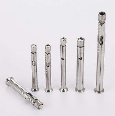 DIN Standard 304 Stainless Steel Countersunk Head Hex Socket Expansion Bolt Sleeve Anchors for Window or Door Frame Fixed in Silver