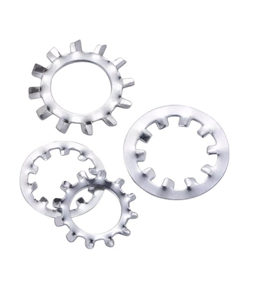 GB Standard Automotive Stainless Steel DIN6797 External Teeth Lock Spring Serrated Washer with Split Style and DIN6797
