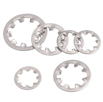 GB Standard Automotive Stainless Steel DIN6797 External Teeth Lock Spring Serrated Washer with Split Style and DIN6797