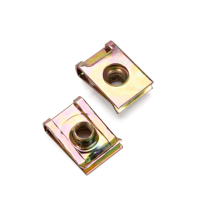 Metric Measurement System Steel U Type Spring Clip Nut with Hexagon Head Dacromet Coated Zinc Yellow-Chromate Plated Finish